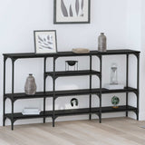 Tavolo consolle Rovere nero 160 x 29 x 80 cm Legno truciolato
