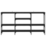 Tavolo consolle Rovere nero 160 x 29 x 80 cm Legno truciolato