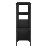 Tavolo consolle Rovere nero 160 x 29 x 80 cm Legno truciolato