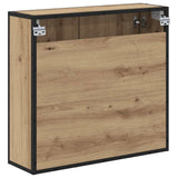 Scaffale da parete con porta Rovere artigianale 65 x 20 x 60 cm