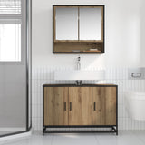 Mobile da Bagno con porta Rovere artigianale 90 x 33 x 60 cm