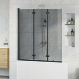 Involucro Doccia Nero 130 x 138 cm Vetro ESG e Alluminio