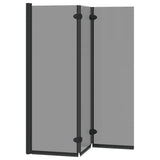 Involucro Doccia Nero 130 x 138 cm Vetro ESG e Alluminio