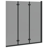 Involucro Doccia Nero 130 x 138 cm Vetro ESG e Alluminio