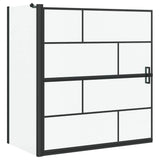 Schermo per Bagno e Doccia Nero e trasparente 116 x 68 x 128 cm