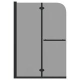 Involucro Doccia Nero 120 x 140 cm Vetro ESG e Alluminio