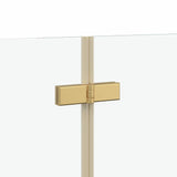 Involucro Doccia Oro 130 x 138 cm Vetro ESG e Alluminio