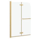 Involucro Doccia Oro 95 x 140 cm Vetro ESG e Alluminio