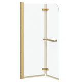 Involucro Doccia Oro 95 x 140 cm Vetro ESG e Alluminio