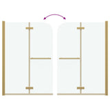 Involucro Doccia Oro 95 x 140 cm Vetro ESG e Alluminio