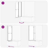 Involucro Doccia Oro 95 x 140 cm Vetro ESG e Alluminio