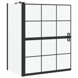 Schermo per Bagno e Doccia Nero e trasparente 116 x 68 x 128 cm