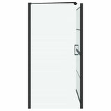 Schermo per Bagno e Doccia Nero e trasparente 116 x 68 x 128 cm