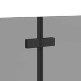 Involucro Doccia Nero 130 x 138 cm Vetro ESG e Alluminio