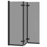 Involucro Doccia Nero 130 x 138 cm Vetro ESG e Alluminio