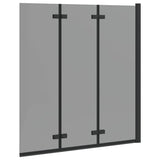Involucro Doccia Nero 130 x 138 cm Vetro ESG e Alluminio