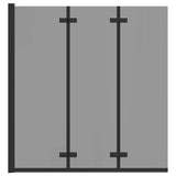 Involucro Doccia Nero 130 x 138 cm Vetro ESG e Alluminio