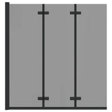 Involucro Doccia Nero 130 x 138 cm Vetro ESG e Alluminio
