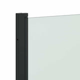 Involucro Doccia Nero 130 x 138 cm Vetro ESG e Alluminio