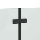 Involucro Doccia Nero 130 x 138 cm Vetro ESG e Alluminio