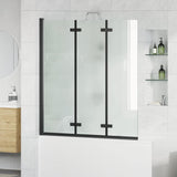 Involucro Doccia Nero 130 x 138 cm Vetro ESG e Alluminio