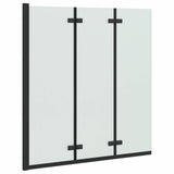 Involucro Doccia Nero 130 x 138 cm Vetro ESG e Alluminio