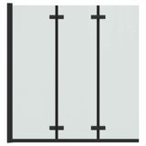 Involucro Doccia Nero 130 x 138 cm Vetro ESG e Alluminio
