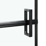 Schermo per Bagno e Doccia Nero e trasparente 116 x 68 x 128 cm