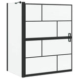 Schermo per Bagno e Doccia Nero e trasparente 116 x 68 x 128 cm