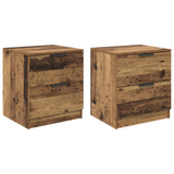 Armadio da Notte 2 pcs Legno vecchio 45 x 39 x 50cm
