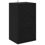 Credenza Rovere Nero 40 x 33 x 70 cm Legno truciolato