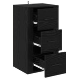 Credenza Rovere Nero 40 x 33 x 70 cm Legno truciolato