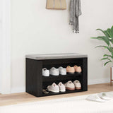 Scarpiera Rovere nero 75 x 35 x 45 cm Legno truciolato