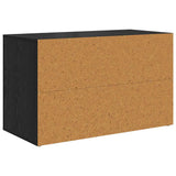 Scarpiera Rovere nero 75 x 35 x 45 cm Legno truciolato