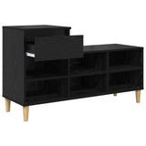 Mobile per scarpe con cassetto Rovere Nero 102 x 36 x 60 cm