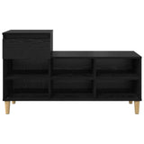 Mobile per scarpe con cassetto Rovere Nero 102 x 36 x 60 cm