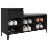 Mobile per scarpe con cassetto Rovere nero 102 x 36 x 60 cm