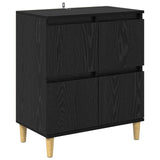 Credenza Rovere Nero 60 x 35 x 70 cm Legno truciolato