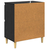 Credenza Rovere Nero 60 x 35 x 70 cm Legno truciolato