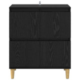 Credenza Rovere Nero 60 x 35 x 70 cm Legno truciolato