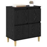 Credenza Rovere Nero 60 x 35 x 70 cm Legno truciolato