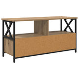 Mobile TV con cassetto Rovere artigianale 90 x 33 x 45 cm