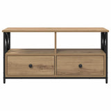 Mobile TV con cassetto Rovere artigianale 90 x 33 x 45 cm