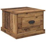 Tavolino da salotto con cassetto Legno vecchio 50 x 50 x 35 cm