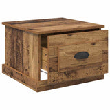 Tavolino da salotto con cassetto Legno vecchio 50 x 50 x 35 cm