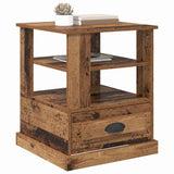Armadio da Notte con cassetto Legno vecchio 50 x 50 x 60 cm