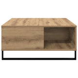 Tavolino da salotto Rovere artigianale 80 x 80 x 36,5 cm