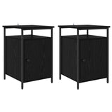 Armadio da Notte 2 pcs Rovere Nero 40 x 42 x 60cm