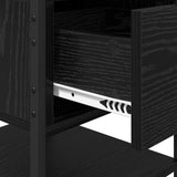 Armadio da Notte Rovere Nero 40 x 42 x 56 cm Legno truciolato