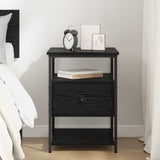 Armadio da Notte Rovere Nero 40 x 42 x 56 cm Legno truciolato